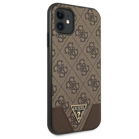 Guess 4G Triangle Collection - pouzdro pro iPhone 11 (hnědé)