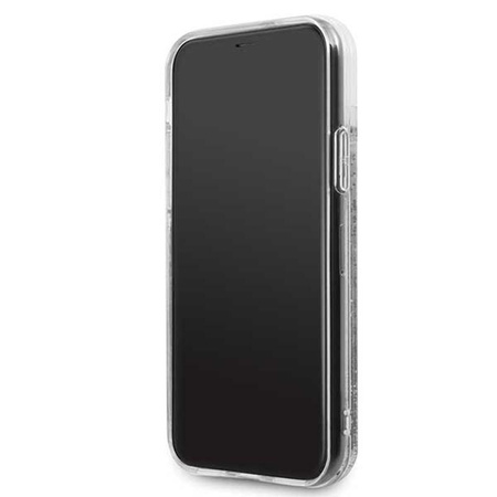 Guess Liquid Glitter Hearts - Coque iPhone 11 (argent)