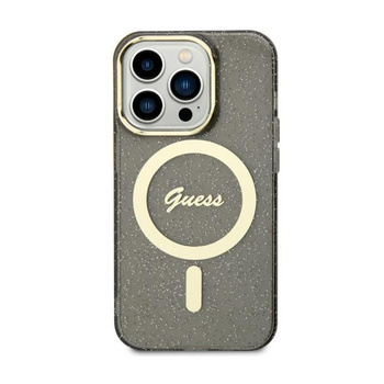 Guess Glitter Gold MagSafe - iPhone 11 Case (Black)