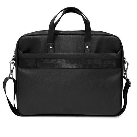 Guess Saffiano Triangle Logo Computer Bag – Computer bag 15”/ 16” (Black)