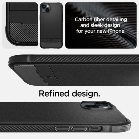 Spigen Rugged Armor MagSafe - Coque pour iPhone 15 Plus / iPhone 14 Plus (Noir)