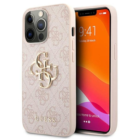 Guess 4G Big Metal Logo - Etui iPhone 13 Pro (różowy)