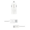 Budi - USB car charger + USB-C cable (White)