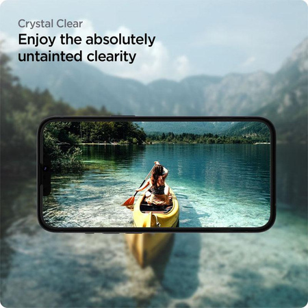 Spigen Alm Glass FC 2-Pack - Tempered glass for iPhone 16e / iPhone 14 / iPhone 13 / iPhone 13 Pro 2 pcs (Black frame)