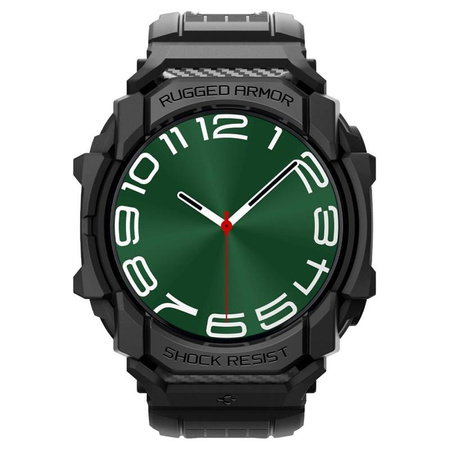 Spigen Rugged Armor Pro - Bracelet + étui pour Samsung Galaxy Watch Ultra 47 mm (Noir mat)