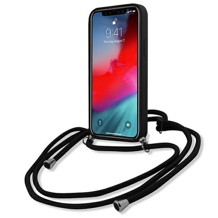 Karl Lagerfeld Fullbody Silikon Iconic Cord - iPhone 12 Pro Max Tasche (Schwarz)