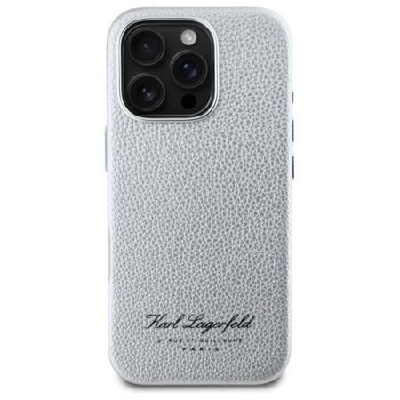 Karl Lagerfeld Hotel RSG - Hülle für iPhone 16 Pro (grau)
