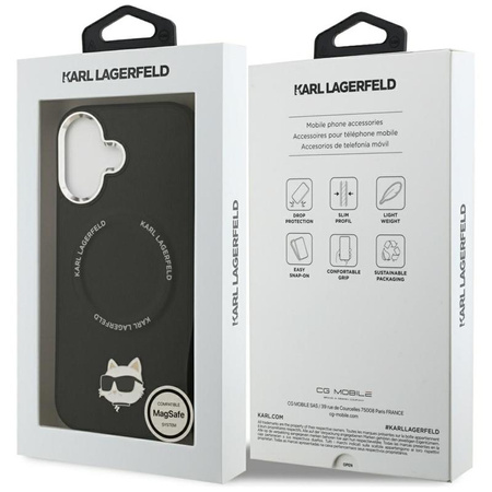 Karl Lagerfeld Choupette Pin MagSafe - Hülle iPhone 17 (schwarz)