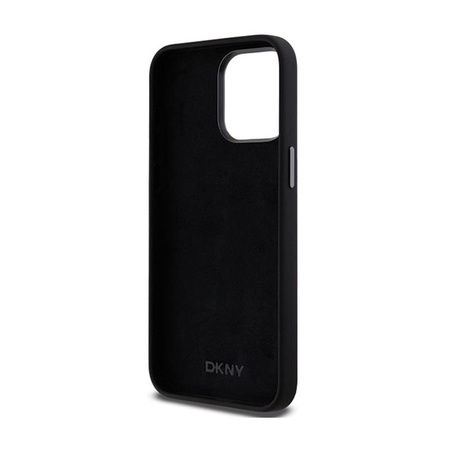 DKNY Liquid Silicone Metal Logo - pouzdro pro iPhone 15 Pro Max (černé)