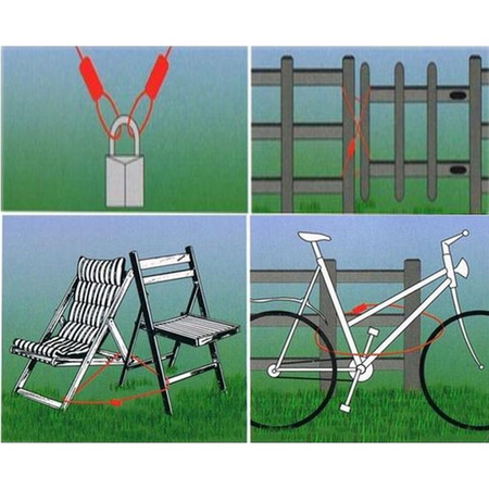 Dunlop - Cipher Kabel Fahrradschloss (Rot)