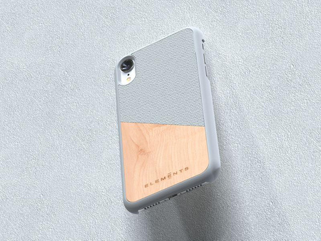 Nordic Elements Original Hel - Dřevěné pouzdro pro iPhone XR (světle šedé)