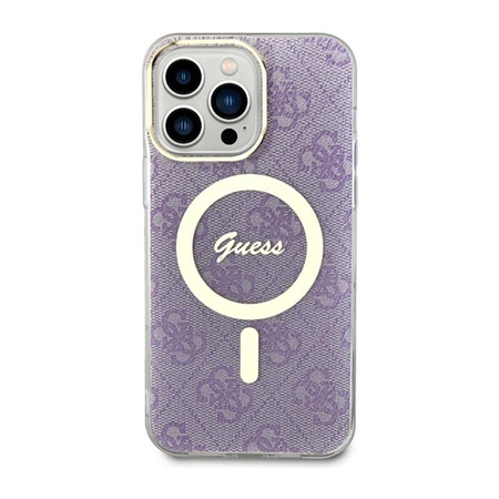 Guess 4G MagSafe - pouzdro pro iPhone 14 Pro Max (fialové)