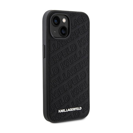 Karl Lagerfeld Gestepptes K-Muster - iPhone 15 Plus Tasche (schwarz)