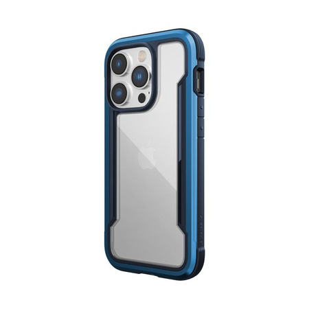 X-Doria Raptic Shield - Coque en aluminium pour iPhone 14 Pro (Testé en chute 3m) (Bleu Marine)