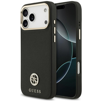 Guess Grained Strass Logo MagSafe - Case iPhone 17 Pro Max (black)
