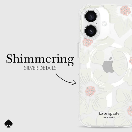 Kate Spade New York Protective MagSafe - Case for iPhone 16 (Hollyhock Floral)