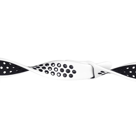Crong Duo Sport - Bracelet pour Apple Watch 38/40/41/42 mm (blanc/noir)
