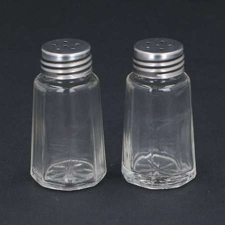SALT & BAKER SET FOR TABLE, of Glass, Alpina, 2 pcs
