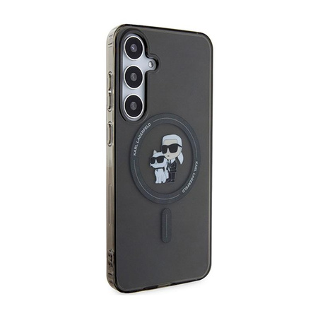 Karl Lagerfeld IML Karl & Choupette Glitter MagSafe - pouzdro Samsung Galaxy S24+ (černé)