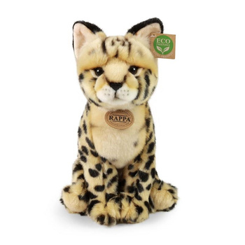 Rappa - Plüss valósághű kabalafigura Serval macska ülő 30 cm Környezetbarát