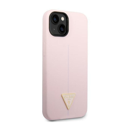 Guess Silicone Triangle Logo - Etui iPhone 14 (fioletowy)