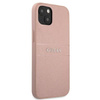 Guess Saffiano fém logós csíkok - iPhone 13 mini tok (rózsaszín)