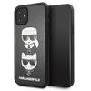 Karl Lagerfeld dombornyomott tok Karl & Choupette - iPhone 11 tok (fekete)