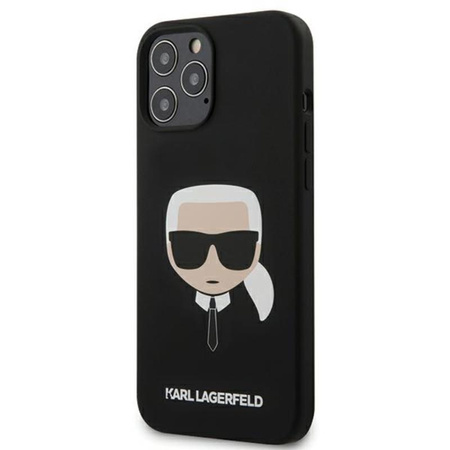 Karl Lagerfeld Silicone Iconic Karl`s Head - Coque iPhone 12 Pro Max (noir)