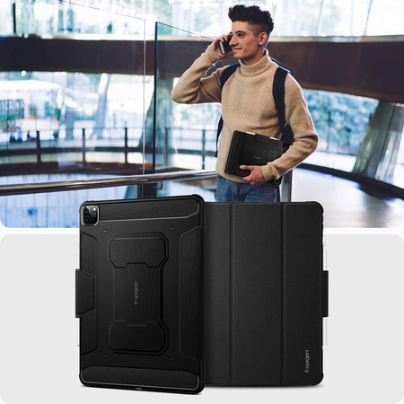 Spigen Rugged Armor Pro - Etui do iPad Pro 12.9” (2022-2021) (Czarny)