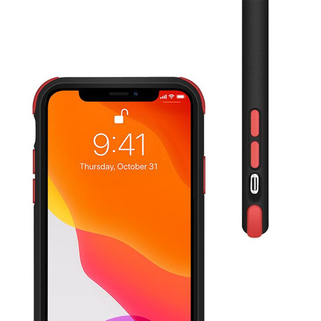 Crong Trace Clear Cover - iPhone 11 Pro Hülle (schwarz/rot)