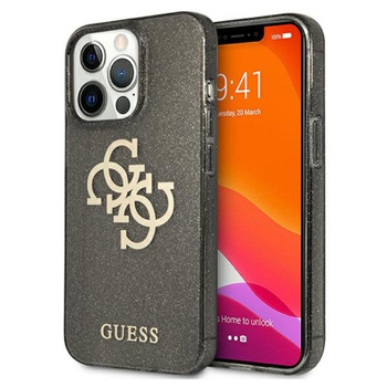 Guess Glitter 4G Big Logo - iPhone 13 Pro Tasche (schwarz)