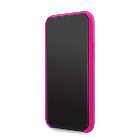 Guess Slilicon 4G Tone on Tone Logo - iPhone 11 Pro Case (Fuchsia)