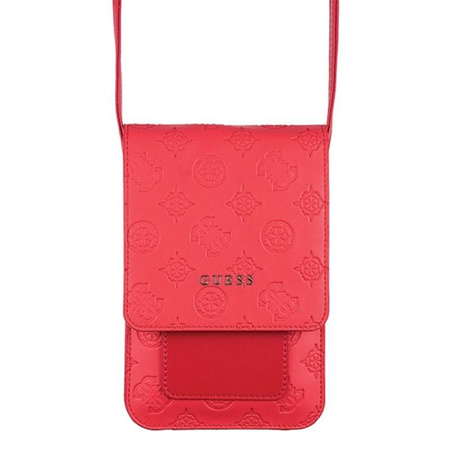 Guess 4G Peony Wallet Bag - Sac avec compartiment pour smartphone (Rouge)