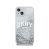 DKNY Liquid Glitter Big Logo - Coque iPhone 15 / 14 / 13 (blanc)