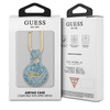 Guess 4G Vintage Script - Etui AirTag (niebieski)