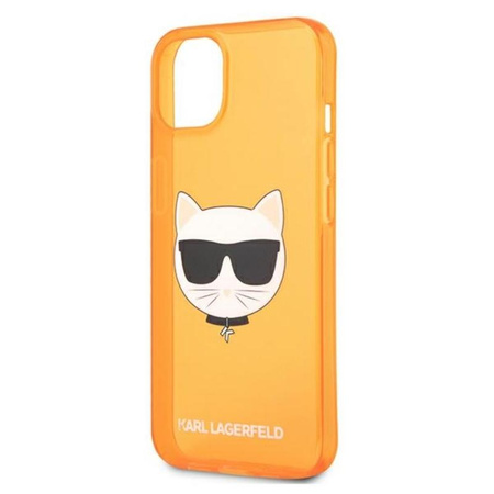 Karl Lagerfeld Choupette Head - iPhone 13 Tasche (fluo orange)