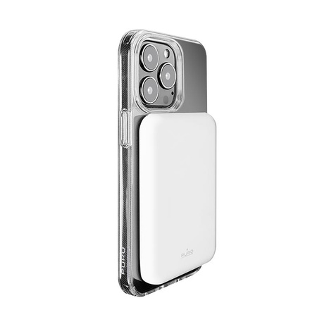 PURO Slim PowerMag Power Bank – Power Bank indukcyjny 4000 mAh MagSafe (biały)