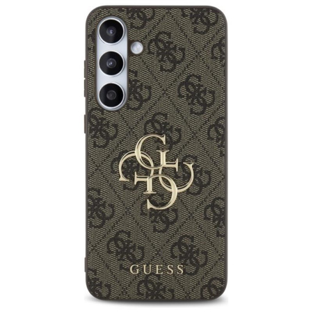 Guess 4G Big Metal Logo - pouzdro pro Samsung Galaxy S24 FE (hnědé)