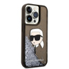 Karl Lagerfeld Liquid Glitter NFT Karl's Head - iPhone 14 Pro Max Tasche (schwarz)