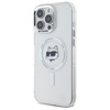 Karl Lagerfeld IML Metall Choupette Kopf MagSafe - iPhone 16 Pro Max Tasche (weiß)