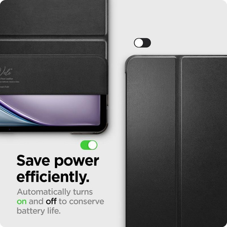 Spigen Smart Fold - Etui pour iPad Air 13" M3 (2025) / M2 (2024) (Noir)