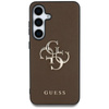 Guess Grained Big 4G Logo Small Classic Logo - pouzdro pro Samsung Galaxy S25 (hnědé)