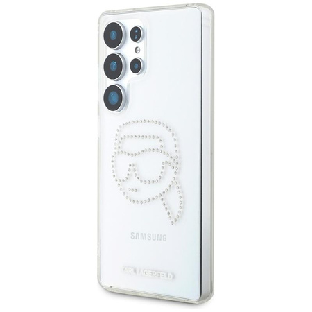 Karl Lagerfeld Rhinestones Karl Head Logo - Samsung Galaxy S25 Ultra Case (Transparent)