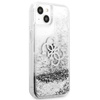 Guess Liquid Glitter 4G Big Logo - iPhone 13 mini case (silver)