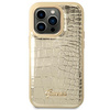 Guess Croco Collection - Coque pour iPhone 14 Pro (Or)
