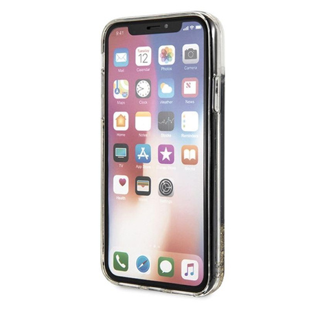 Karl Lagerfeld Logo Karl - iPhone Xs / X Case (Gold Glitter)