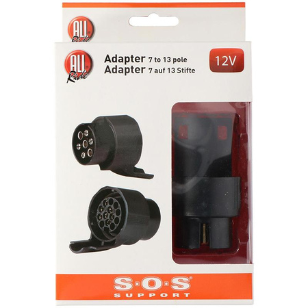 All Ride - Adaptateur/adaptateur de prise d'attelage 7/13 broches 12V