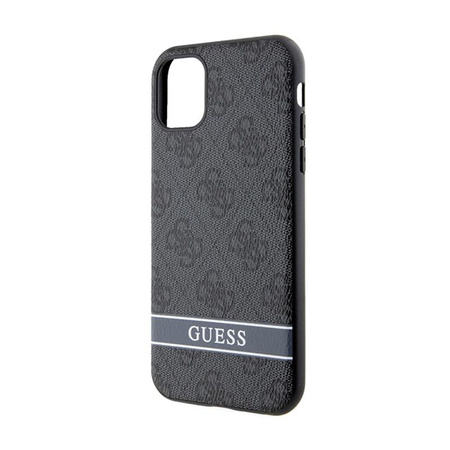 Guess 4G Printed Stripe - pouzdro pro iPhone 11 / iPhone XR (šedé)