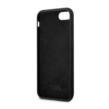 Karl Lagerfeld szilikon NFT Ikonik - tok iPhone SE (2022 / 2020) / 8 / 7 (fekete)