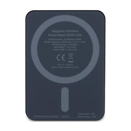 Mercedes Stars Motif MagSafe - 3000 mAh 5W MagSafe power bank à induction (noir)